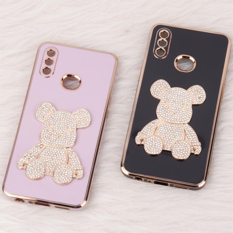 قاب My Case Power Bear نگین دار محافظ لنزدار Samsung Galaxy A10s