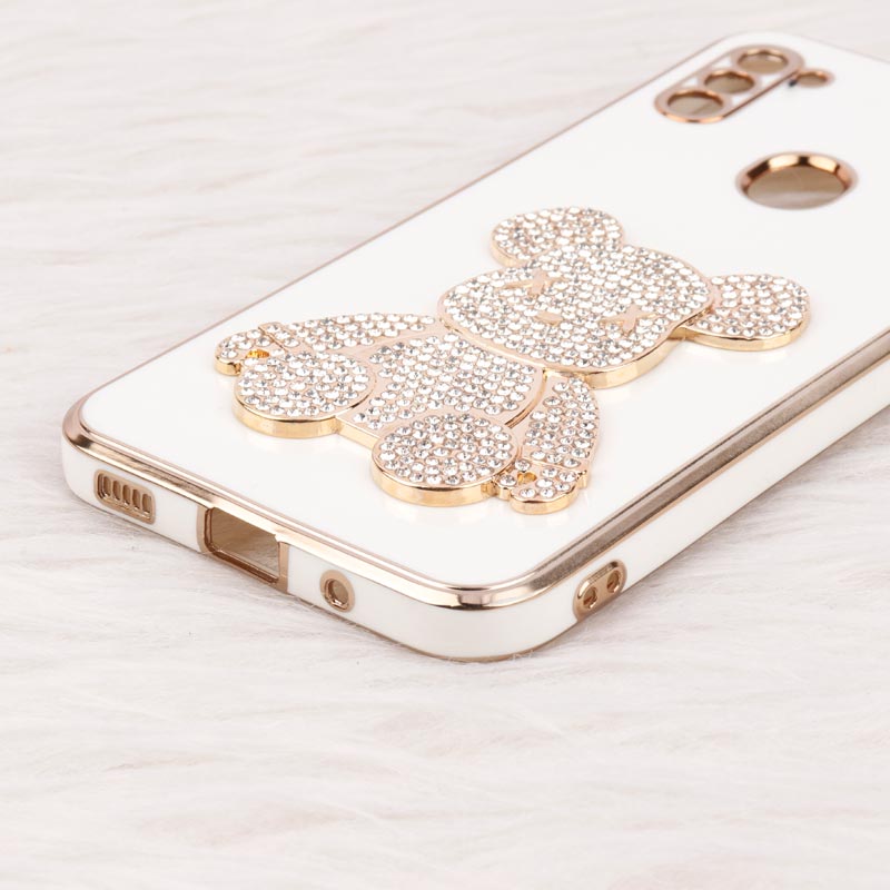 قاب My Case Power Bear نگین دار محافظ لنزدار Samsung Galaxy A11