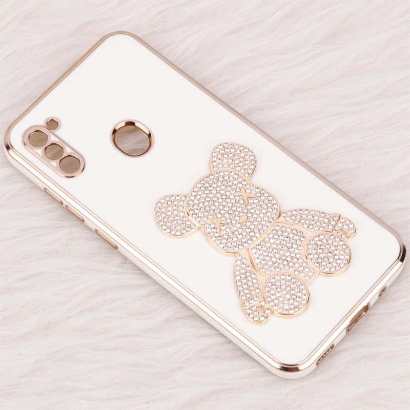 قاب My Case Power Bear نگین دار محافظ لنزدار Samsung Galaxy A11