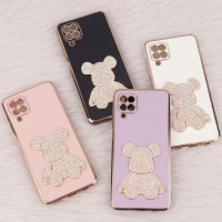 قاب My Case Power Bear نگین دار محافظ لنزدار Samsung Galaxy A12