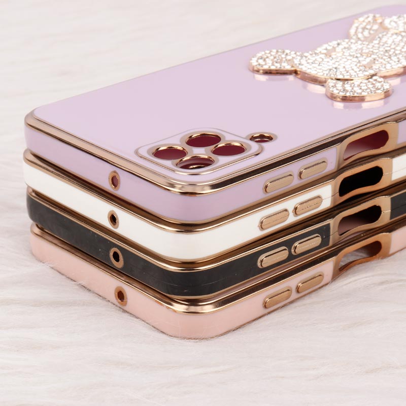 قاب My Case Power Bear نگین دار محافظ لنزدار Samsung Galaxy A12