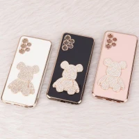قاب My Case Power Bear نگین دار محافظ لنزدار Samsung Galaxy A13 4G