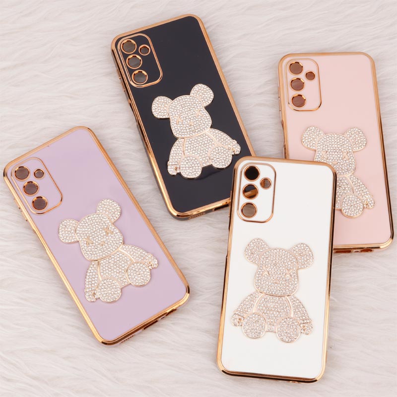 قاب My Case Power Bear نگین دار محافظ لنزدار Samsung Galaxy A14