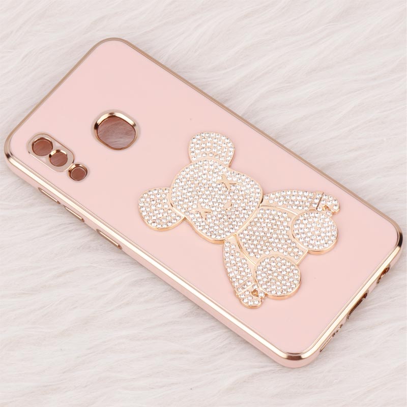 قاب My Case Power Bear نگین دار محافظ لنزدار Samsung Galaxy A20 / A30