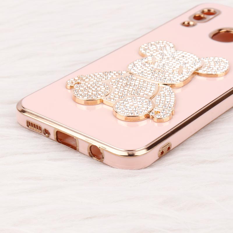 قاب My Case Power Bear نگین دار محافظ لنزدار Samsung Galaxy A20 / A30
