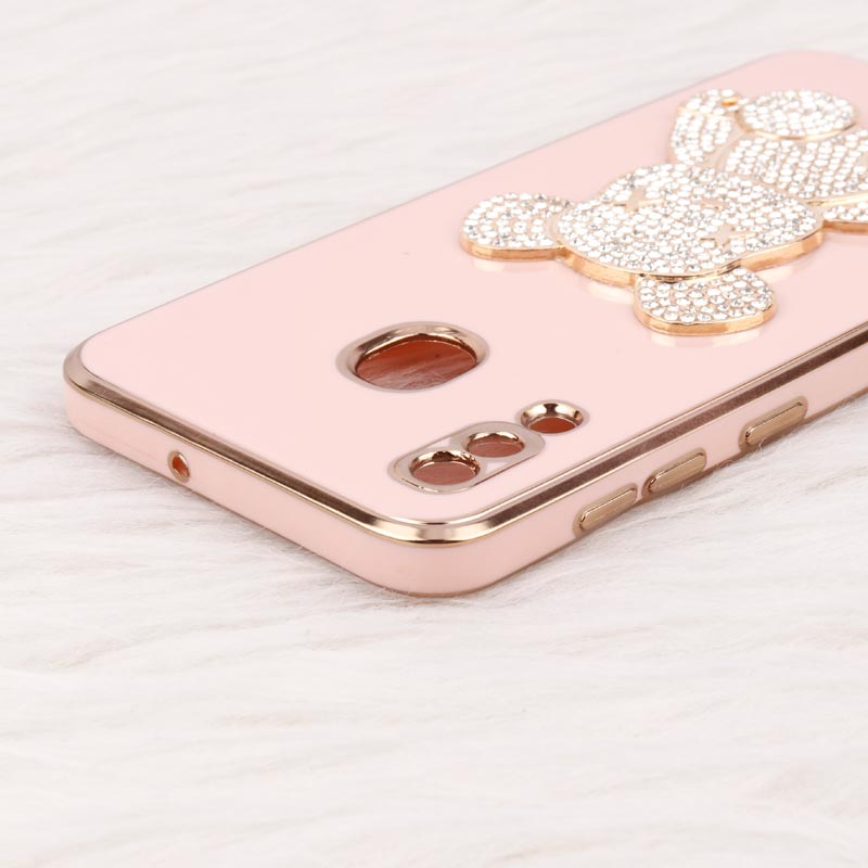 قاب My Case Power Bear نگین دار محافظ لنزدار Samsung Galaxy A20 / A30