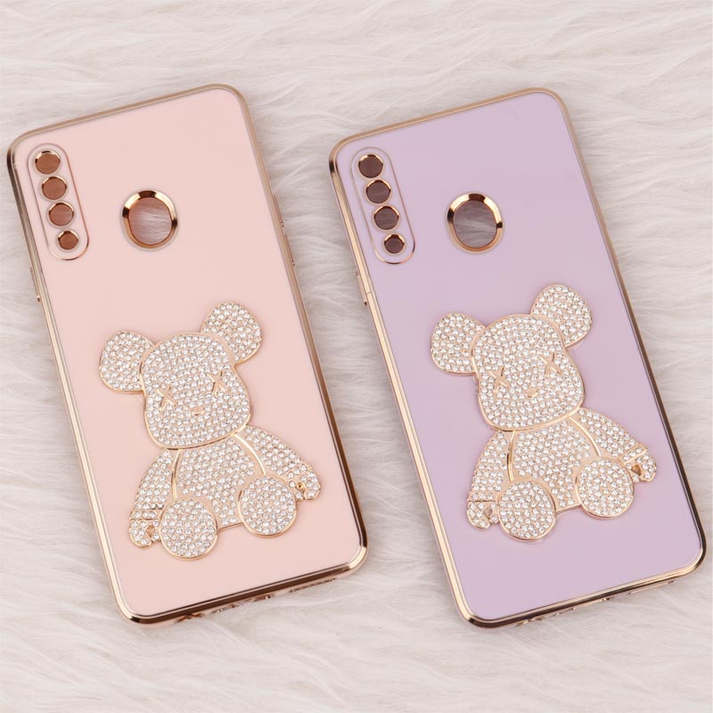 قاب My Case Power Bear نگین دار محافظ لنزدار Samsung Galaxy A20S