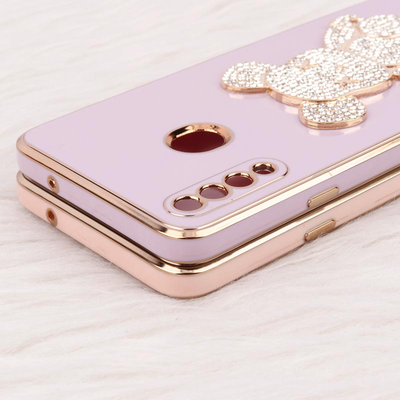 قاب My Case Power Bear نگین دار محافظ لنزدار Samsung Galaxy A20S