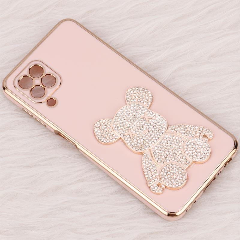 قاب My Case Power Bear نگین دار محافظ لنزدار Samsung Galaxy A22 4G