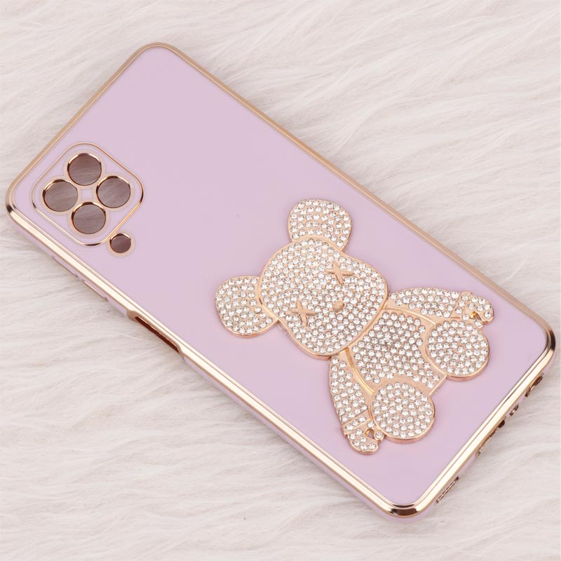 قاب My Case Power Bear نگین دار محافظ لنزدار Samsung Galaxy A22 4G