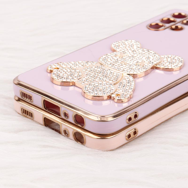 قاب My Case Power Bear نگین دار محافظ لنزدار Samsung Galaxy A32 4G