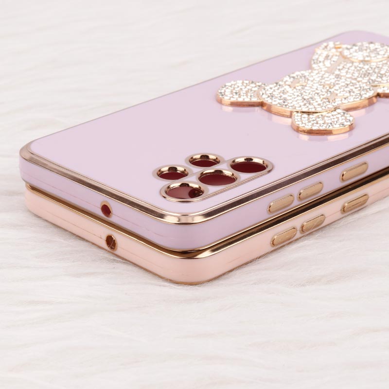 قاب My Case Power Bear نگین دار محافظ لنزدار Samsung Galaxy A32 4G