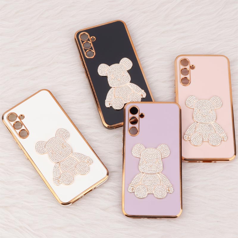 قاب My Case Power Bear نگین دار محافظ لنزدار Samsung Galaxy A34