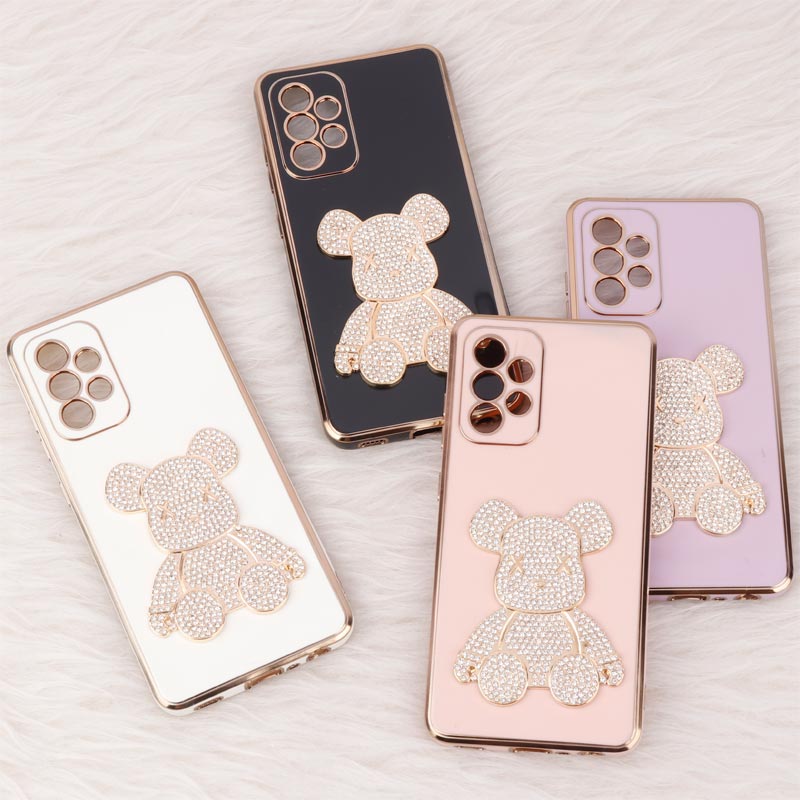 قاب My Case Power Bear نگین دار محافظ لنزدار Samsung Galaxy A52