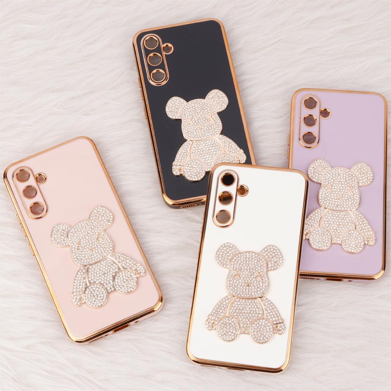 قاب My Case Power Bear نگین دار محافظ لنزدار Samsung Galaxy A54