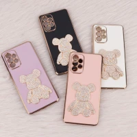 قاب My Case Power Bear نگین دار محافظ لنزدار Samsung Galaxy A73