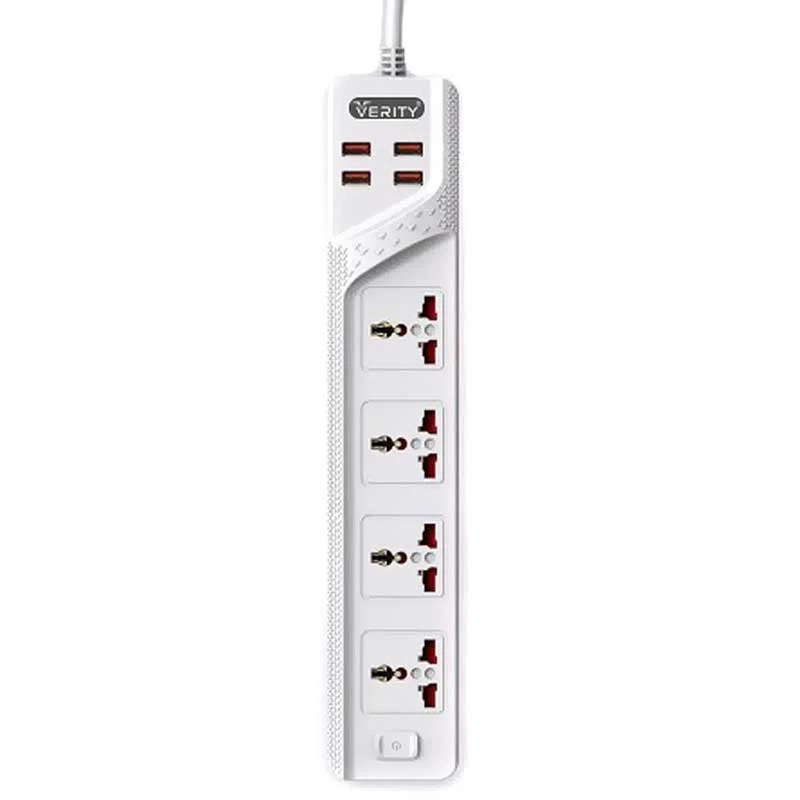 چهار راهی برق وریتی PS 3112 با کابل ۲ متری + شارژر USB