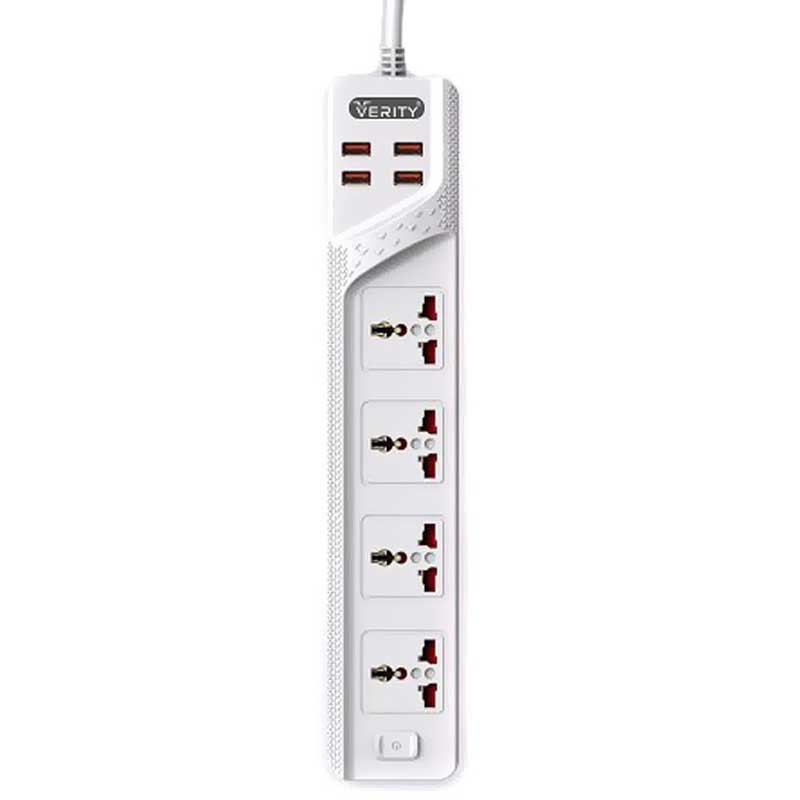 چهار راهی برق وریتی PS 3112 با کابل ۲ متری + شارژر USB