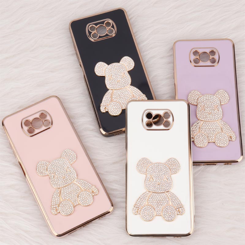 قاب My Case Power Bear نگین دار محافظ لنزدار Xiaomi Poco X3