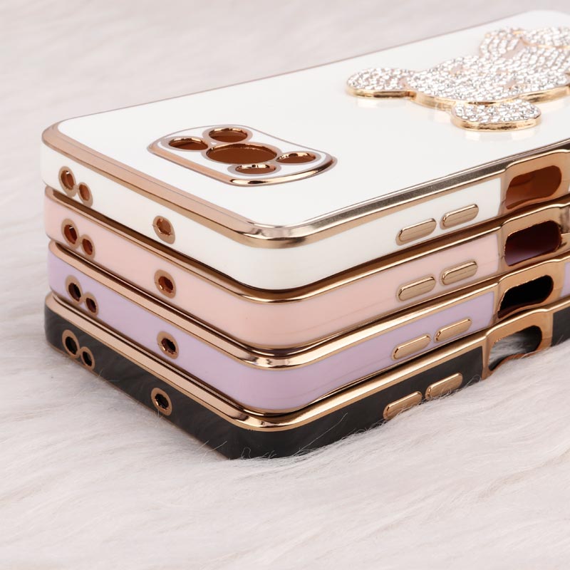 قاب My Case Power Bear نگین دار محافظ لنزدار Xiaomi Poco X3