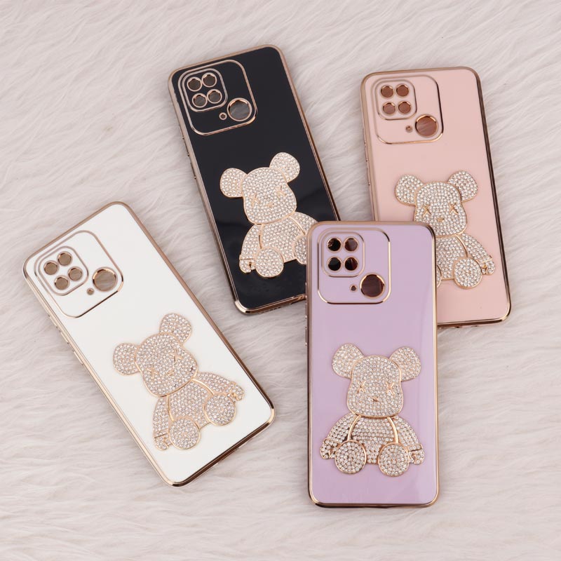 قاب My Case Power Bear نگین دار محافظ لنزدار Xiaomi Redmi 10C