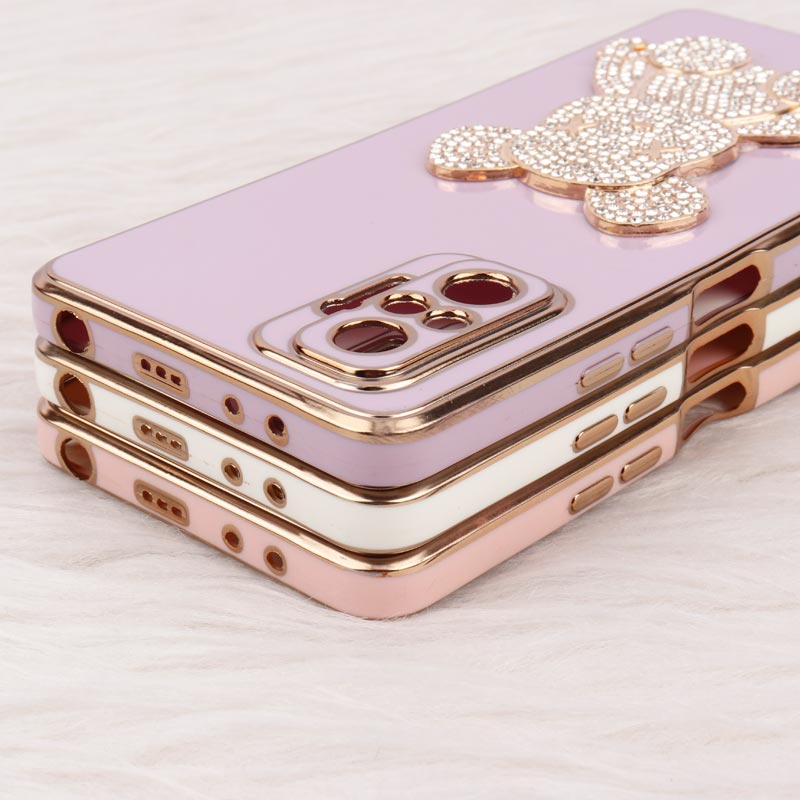 قاب My Case Power Bear نگین دار محافظ لنزدار Xiaomi Redmi Note 10 Pro Max