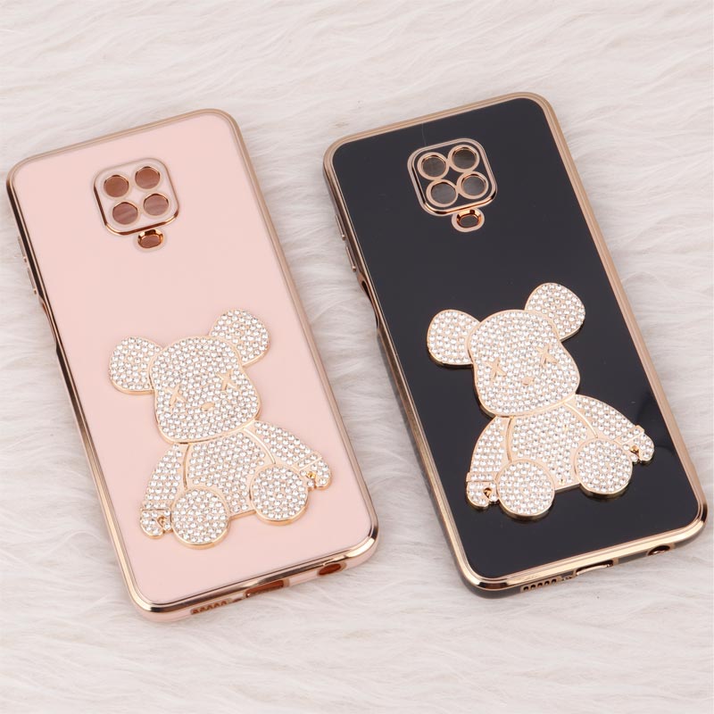 قاب My Case Power Bear نگین دار محافظ لنزدار Xiaomi Redmi Note 9S