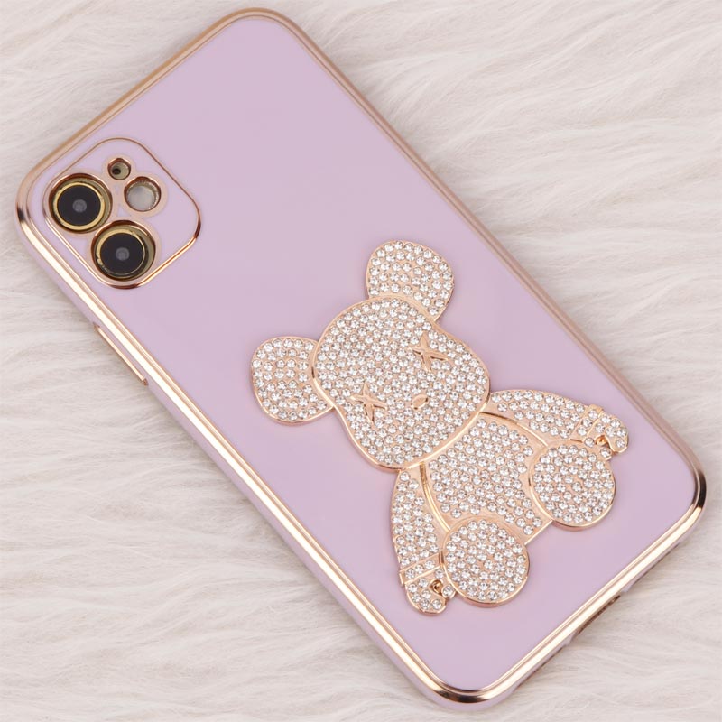 قاب My Case Power Bear نگین دار محافظ لنزدار iPhone 11