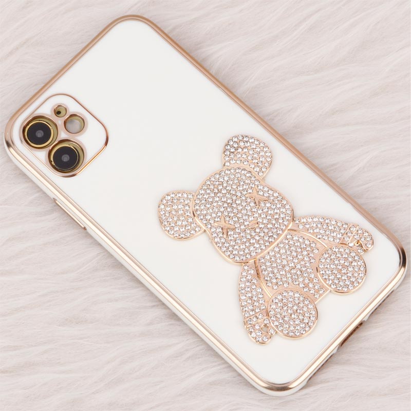 قاب My Case Power Bear نگین دار محافظ لنزدار iPhone 11