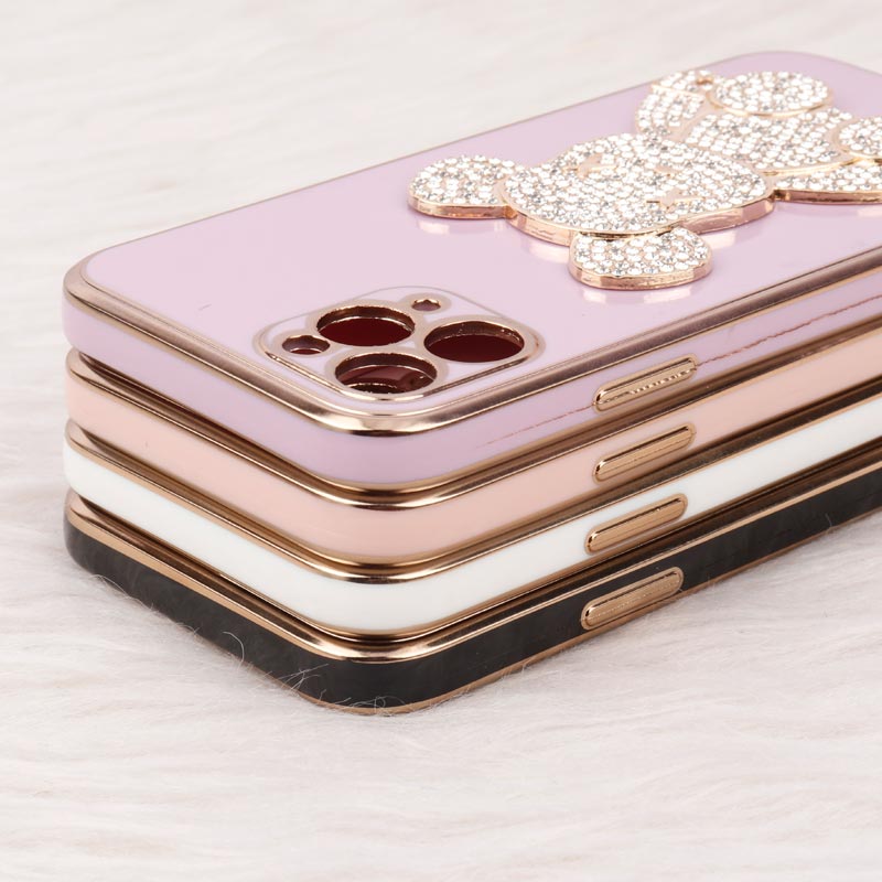 قاب My Case Power Bear نگین دار محافظ لنزدار iPhone 11 Pro
