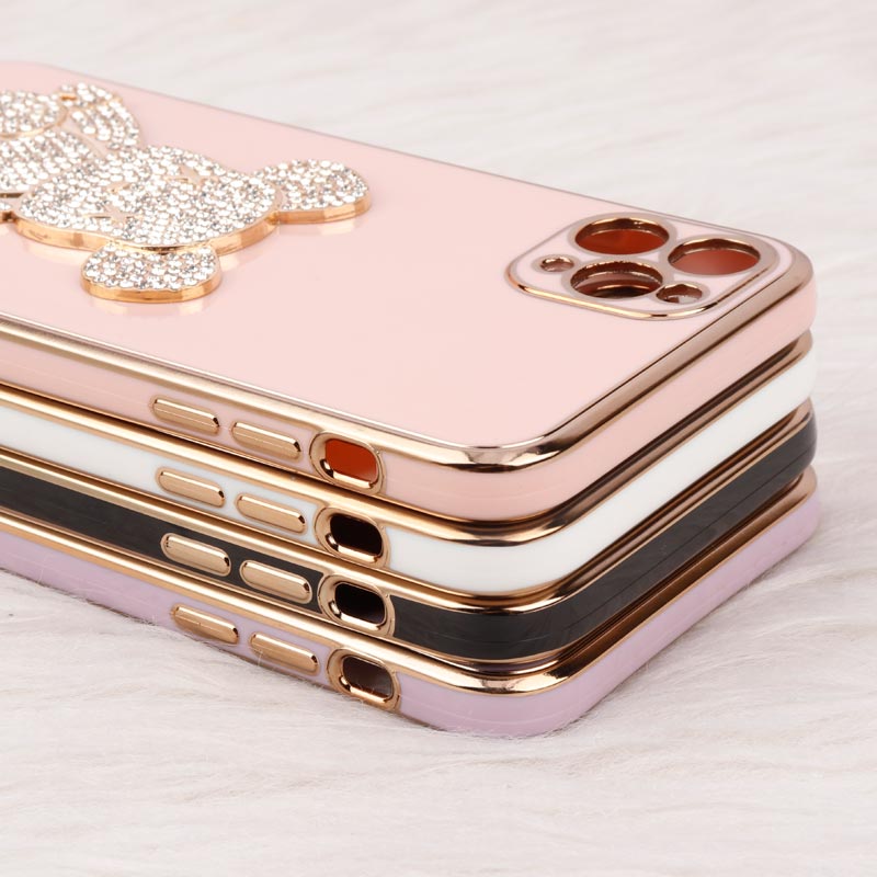 قاب My Case Power Bear نگین دار محافظ لنزدار iPhone 11 Pro Max