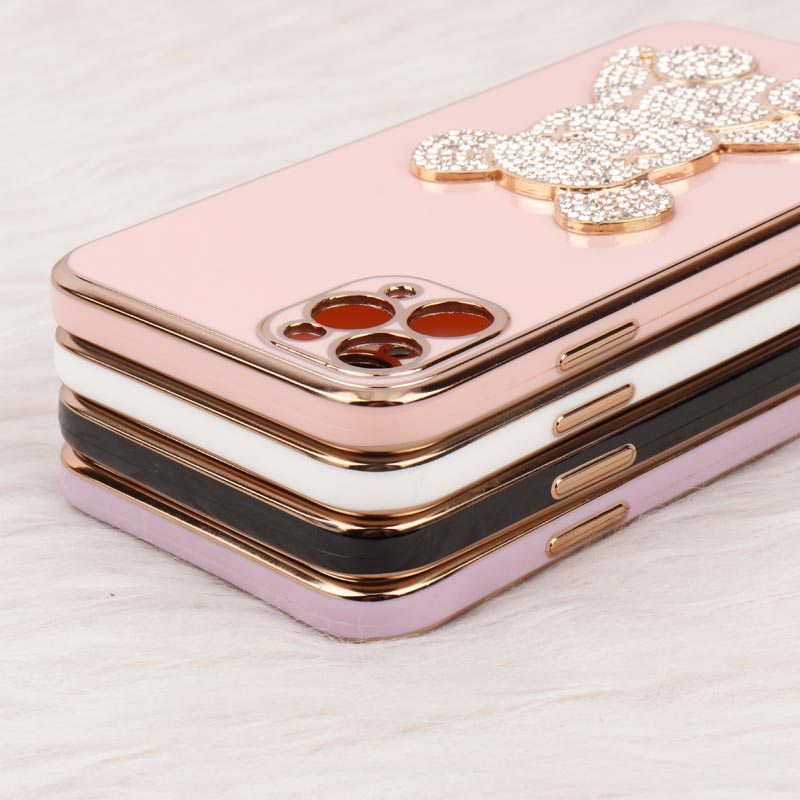 قاب My Case Power Bear نگین دار محافظ لنزدار iPhone 11 Pro Max
