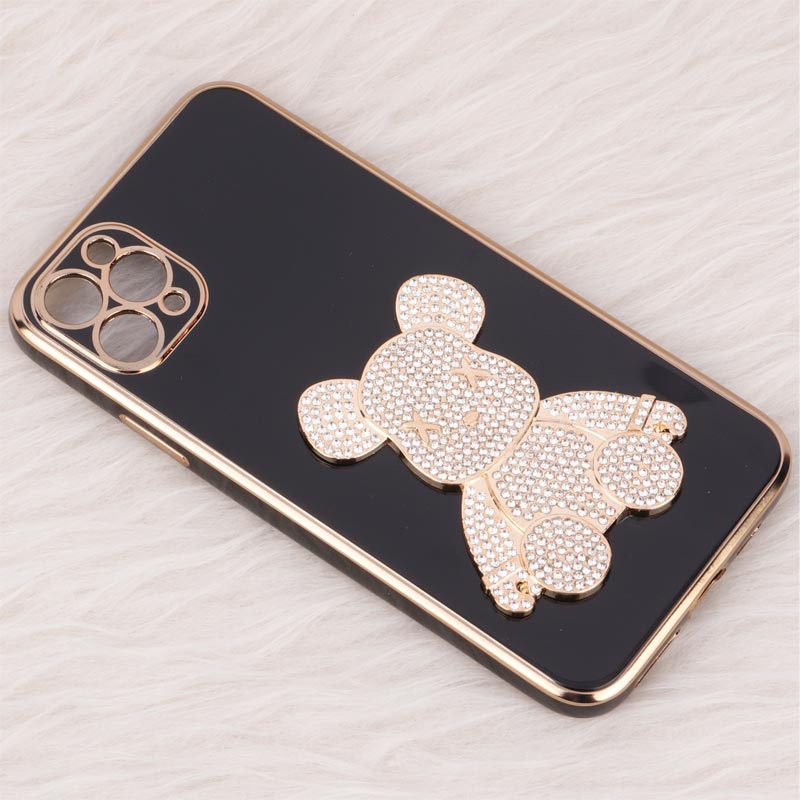 قاب My Case Power Bear نگین دار محافظ لنزدار iPhone 11 Pro Max