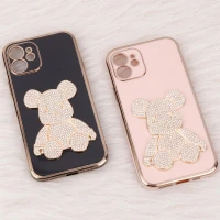 قاب My Case Power Bear نگین دار محافظ لنزدار iPhone 12
