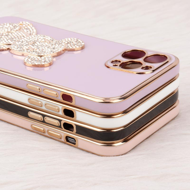 قاب My Case Power Bear نگین دار محافظ لنزدار iPhone 12 Pro Max