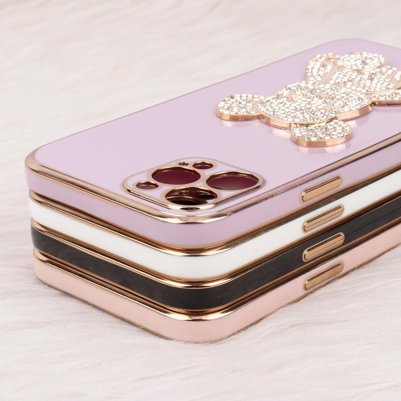 قاب My Case Power Bear نگین دار محافظ لنزدار iPhone 12 Pro Max