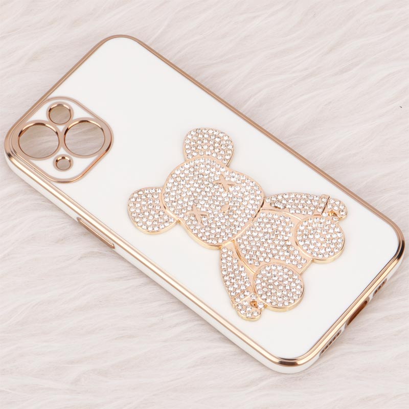 قاب My Case Power Bear نگین دار محافظ لنزدار iPhone 13