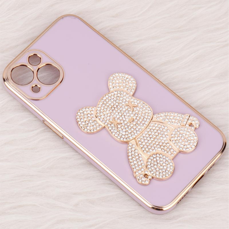 قاب My Case Power Bear نگین دار محافظ لنزدار iPhone 13
