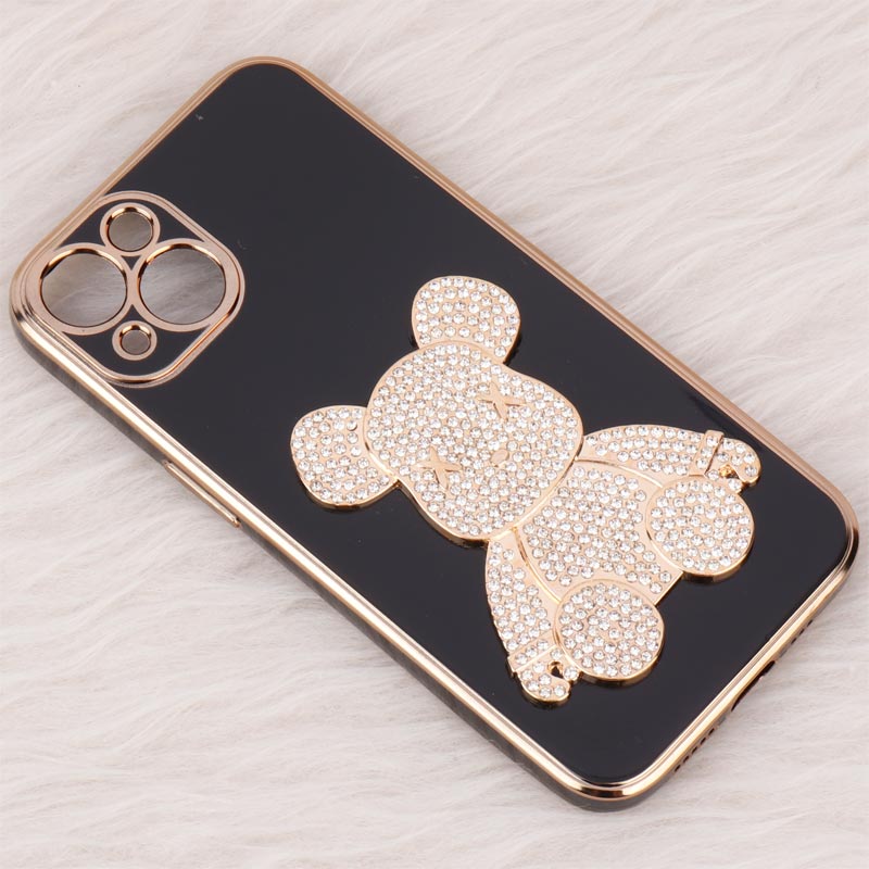 قاب My Case Power Bear نگین دار محافظ لنزدار iPhone 13