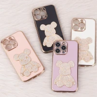 قاب My Case Power Bear نگین دار محافظ لنزدار iPhone 13 Pro