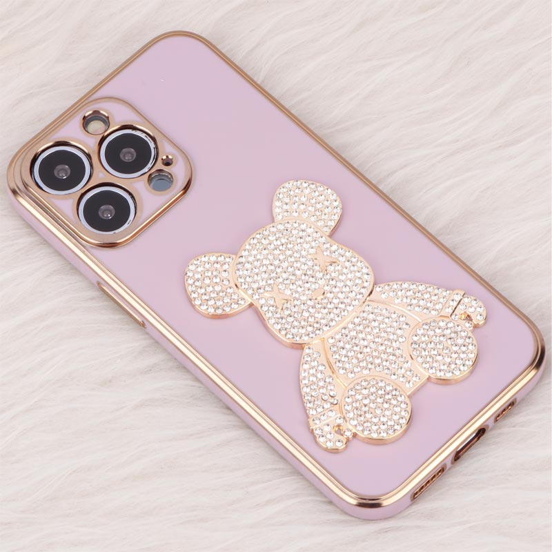 قاب My Case Power Bear نگین دار محافظ لنزدار iPhone 13 Pro