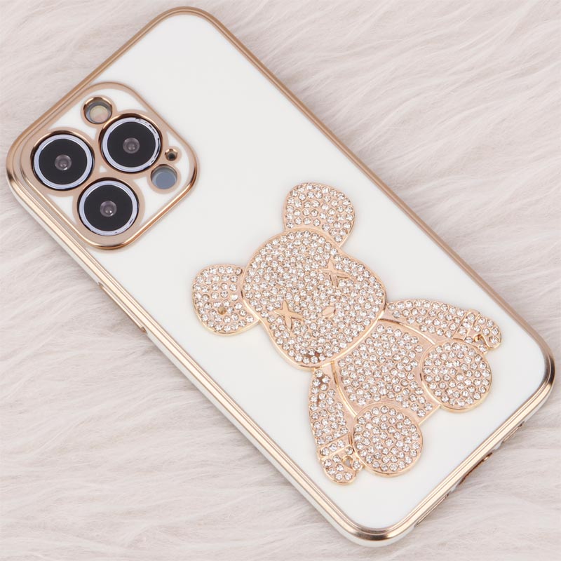قاب My Case Power Bear نگین دار محافظ لنزدار iPhone 13 Pro