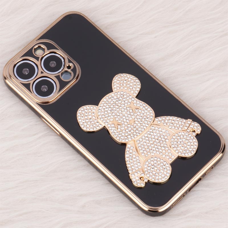 قاب My Case Power Bear نگین دار محافظ لنزدار iPhone 13 Pro