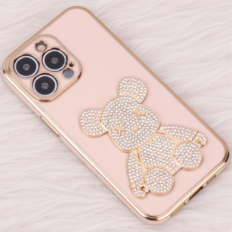 قاب My Case Power Bear نگین دار محافظ لنزدار iPhone 13 Pro