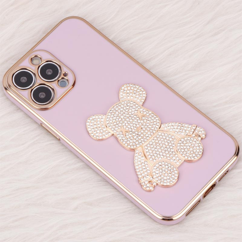 قاب My Case Power Bear نگین دار محافظ لنزدار iPhone 13 Pro Max