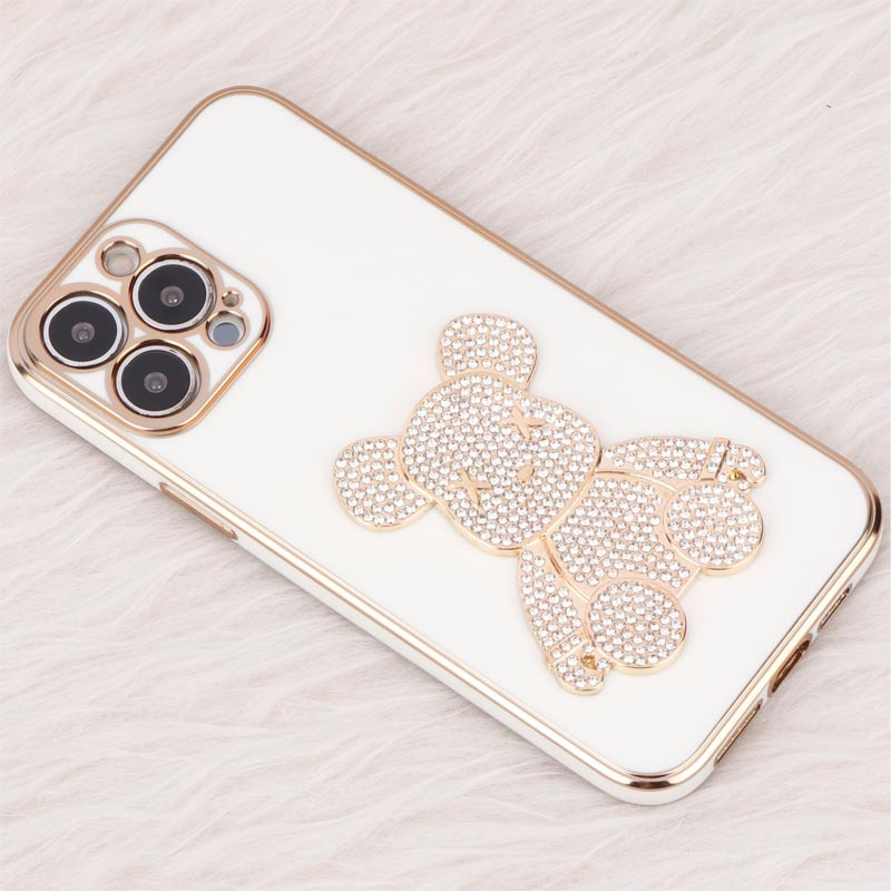 قاب My Case Power Bear نگین دار محافظ لنزدار iPhone 13 Pro Max