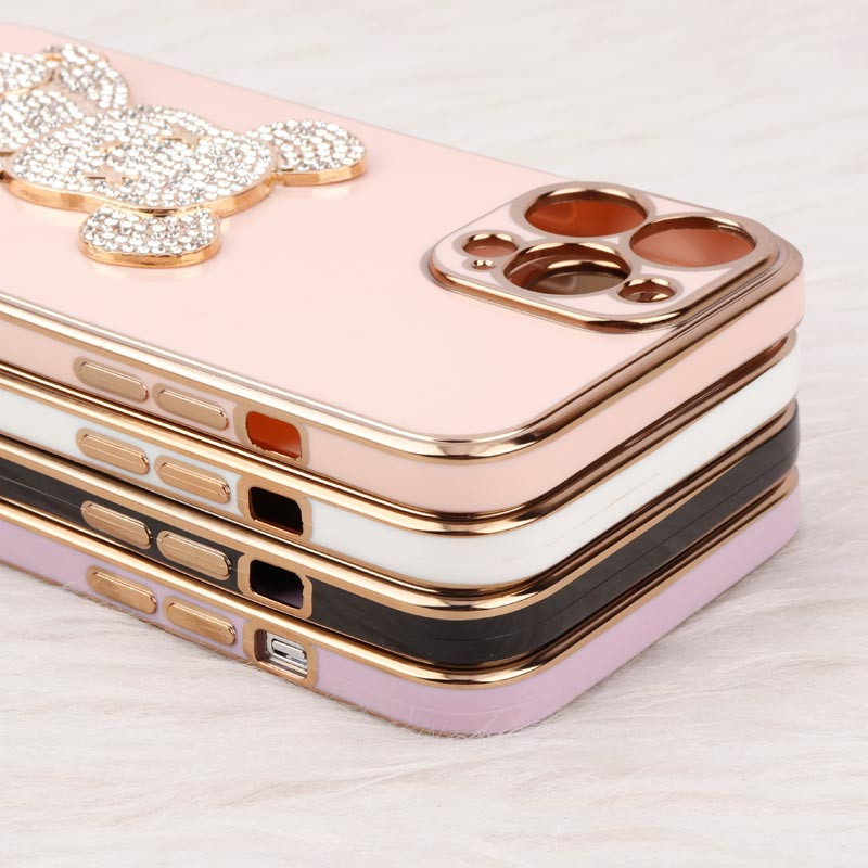 قاب My Case Power Bear نگین دار محافظ لنزدار iPhone 13 Pro Max