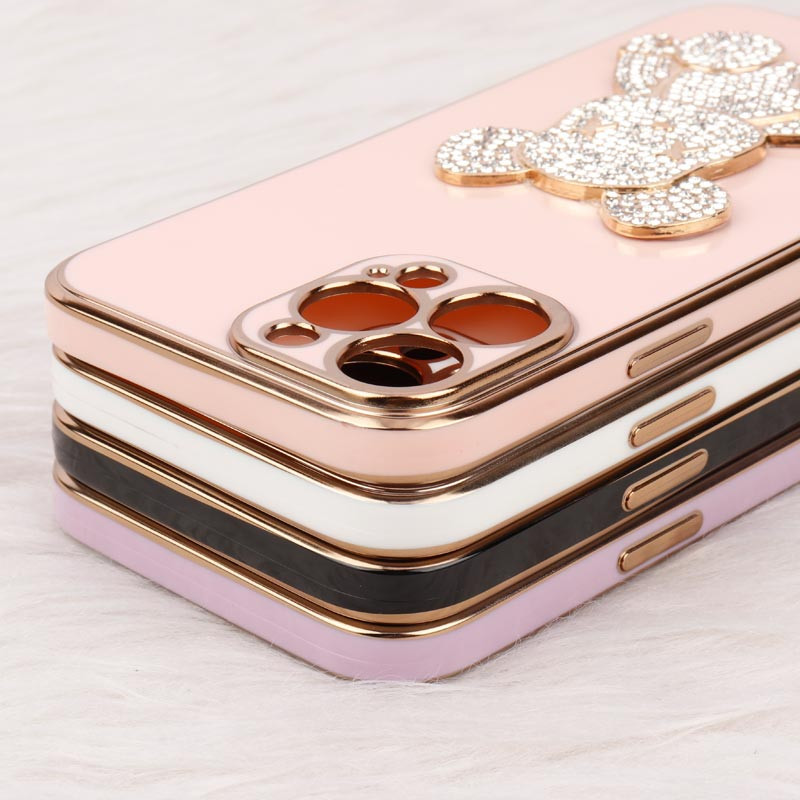 قاب My Case Power Bear نگین دار محافظ لنزدار iPhone 13 Pro Max