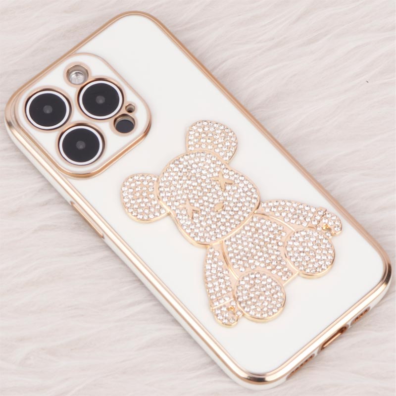 قاب My Case Power Bear نگین دار محافظ لنزدار iPhone 14 Pro