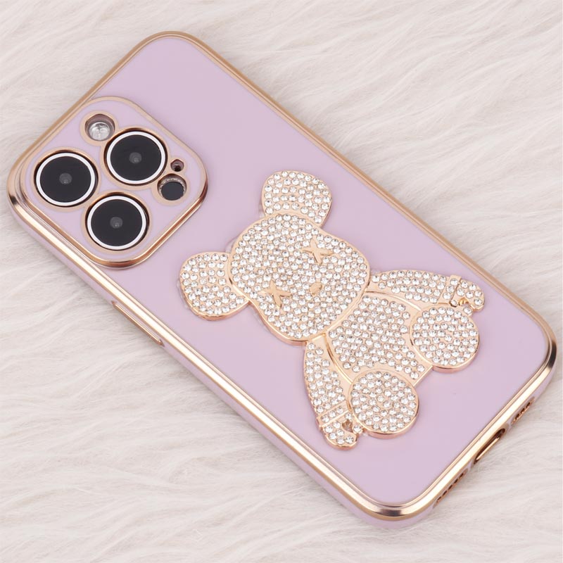 قاب My Case Power Bear نگین دار محافظ لنزدار iPhone 14 Pro